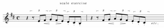 scale exercise with articulation